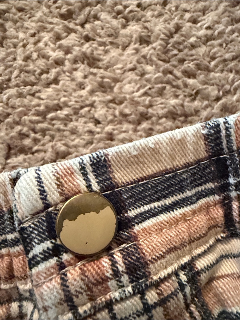 Urban Outfitters Tan Plaid Pull-On Skinny Pants Size Medium 2018 - Picture 13 of 13